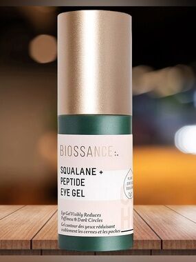NEW! Biossance Peptide Brightening & De-Puffing Eye Gel + Squalane 15ml